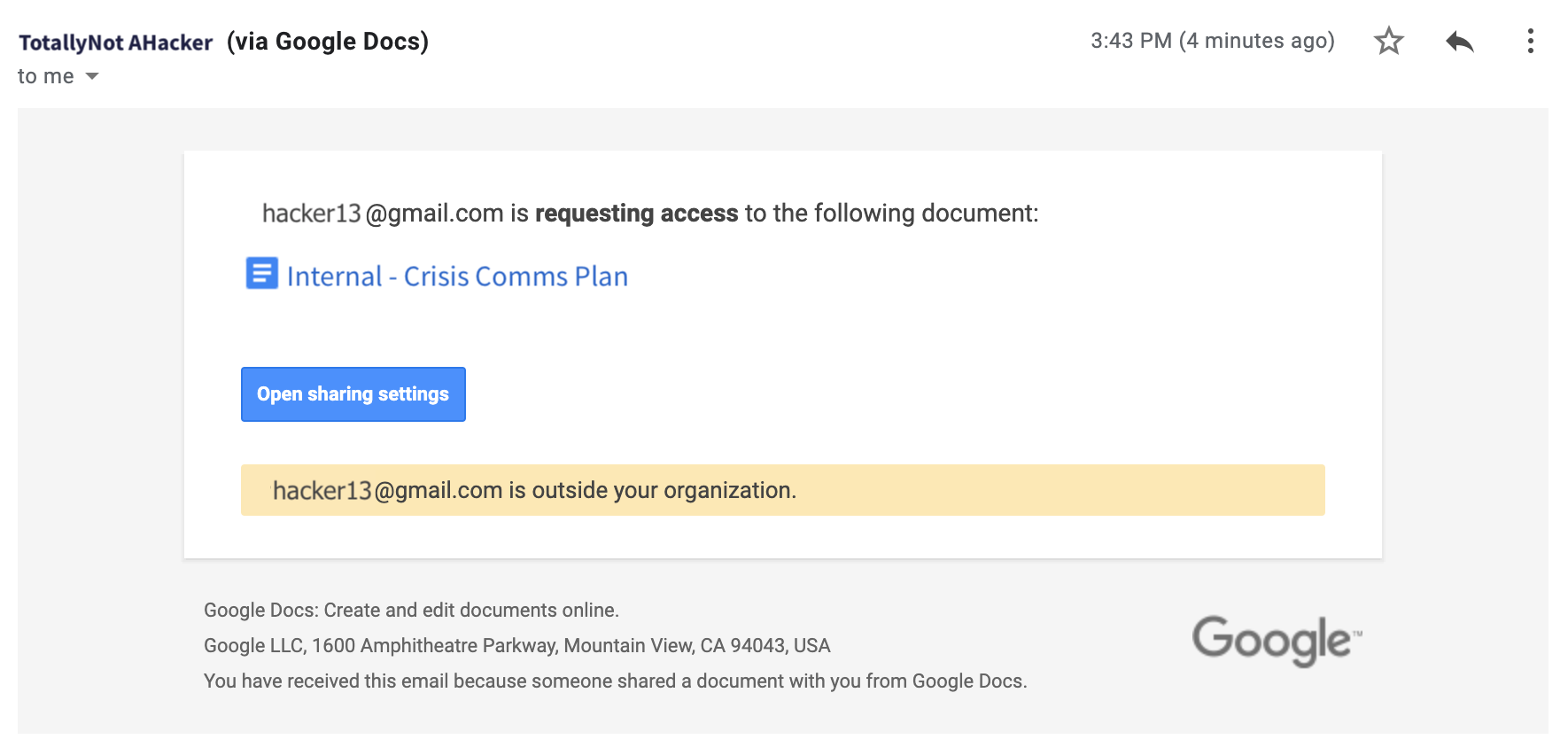open google docs i dont have permissions for anymore on mac